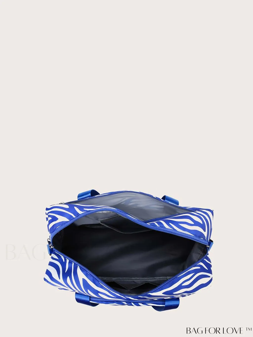 BagForLove - Multifunctional Zebra Print Travel Duffel with Shoe Compartment, Waterproof & Abrasion-Resistant Gym Bag