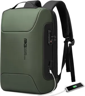 BANGE 15.6INCH Slim Laptop Backpack，Office Business Laptop with Lock, Anti Theft Travel Backpack with USB3.0 Charging Port for Men and Women…