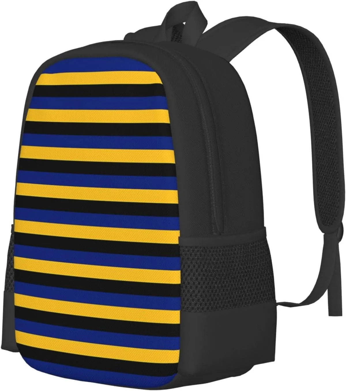 Barbados Flag Stripes Casual Backpacks Large Capacity Backpack Laptop Rucksack Sport Daypack Commuter Bags with Adjustable Strap for Traveling Camping
