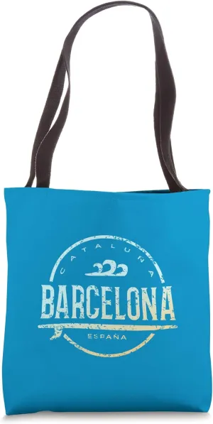 Barcelona España - Retro Barcelona Spain Vintage Surf Tote Bag