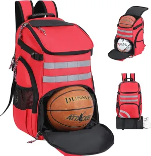 Basketball Backpack for Men Women Basketball Soccer Bag with Ball Compartment Shoes Bag Sports Gym Backpack