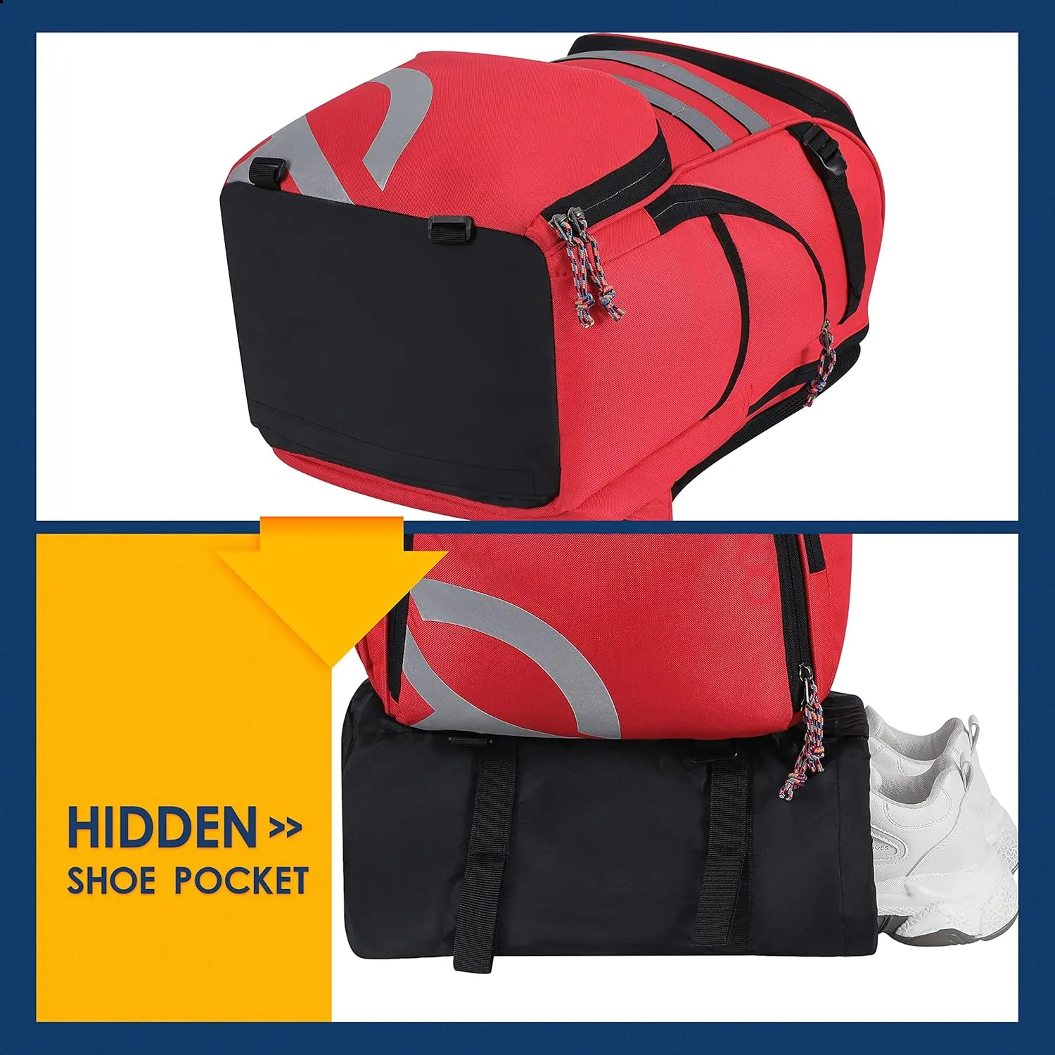 Basketball Backpack for Men Women Basketball Soccer Bag with Ball Compartment Shoes Bag Sports Gym Backpack
