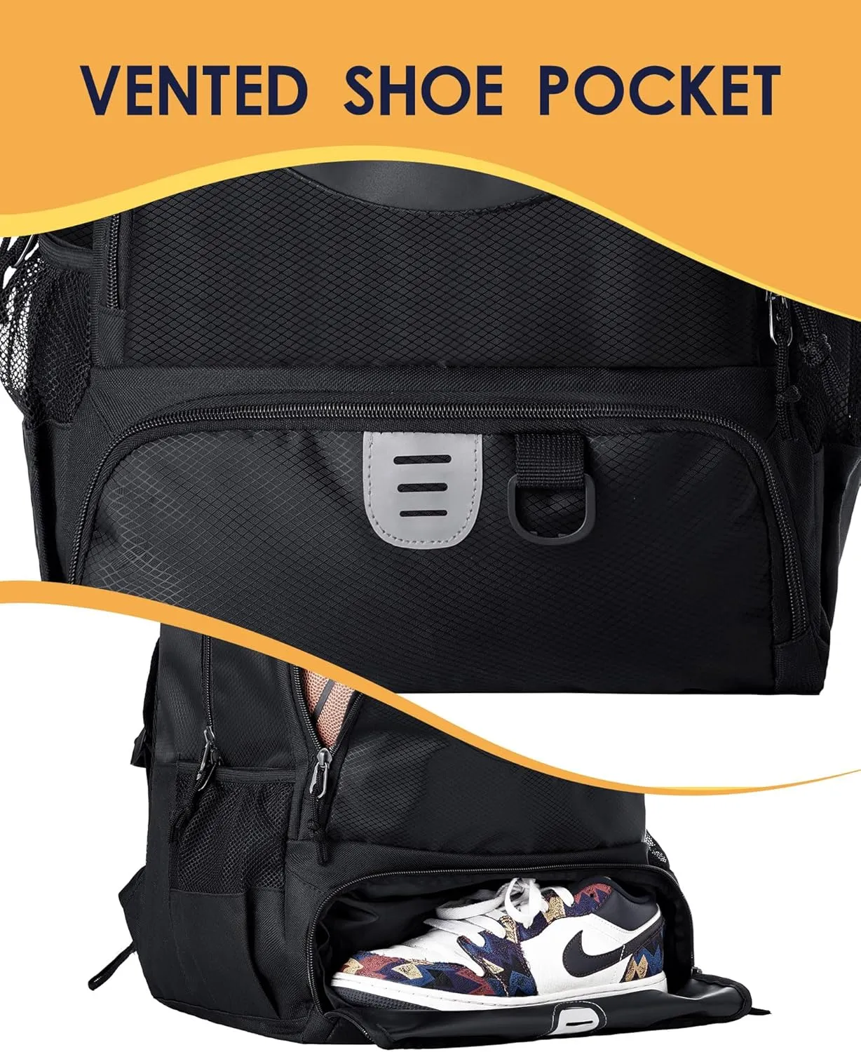 Basketball Bag Backpack for Men Women with Ball & Shoes Compartment 30L Capacity Lightweight Breathable Boys Girls Soccer Ball Bag Backpack Fit Volleyball Football Sports Travel School Gym