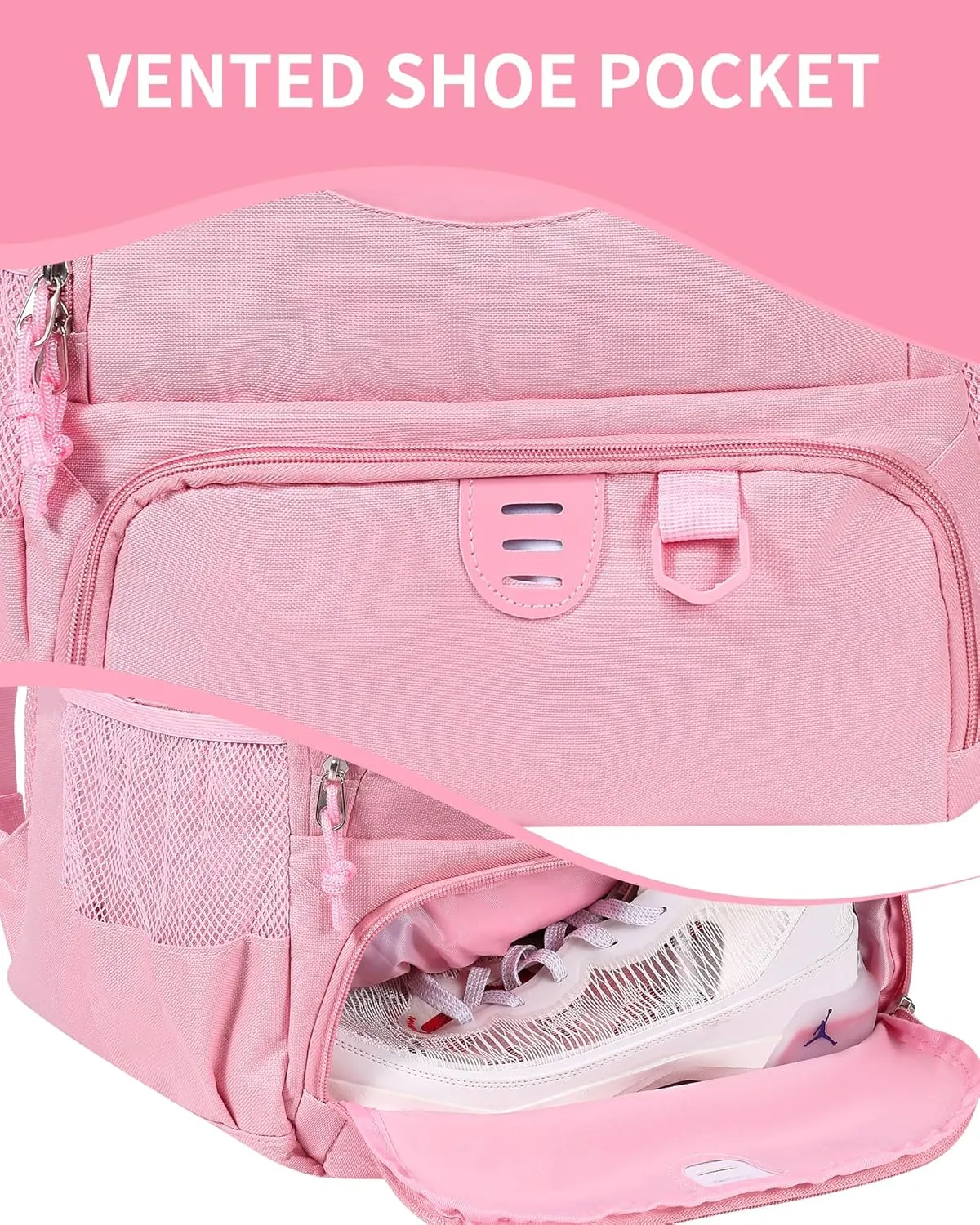 Basketball Bag Backpack for Men Women with Ball & Shoes Compartment 30L Capacity Lightweight Breathable Boys Girls Soccer Ball Bag Backpack Fit Volleyball Football Sports Travel School Gym