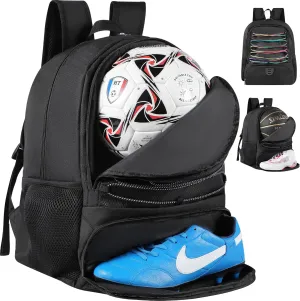 Basketball Bag Backpack for Men Women with Ball & Shoes Compartment 30L Capacity Lightweight Breathable Boys Girls Soccer Ball Bag Backpack Fit Volleyball Football Sports Travel School Gym