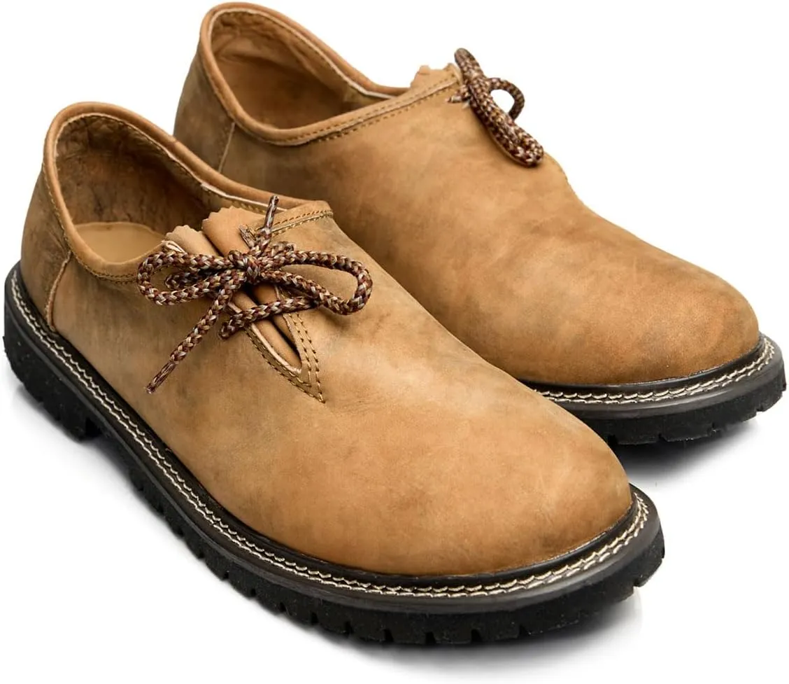 Bavarian Leather Shoes for Men - Designed in Germany - Haferlschuhe Made from Genuine Leather