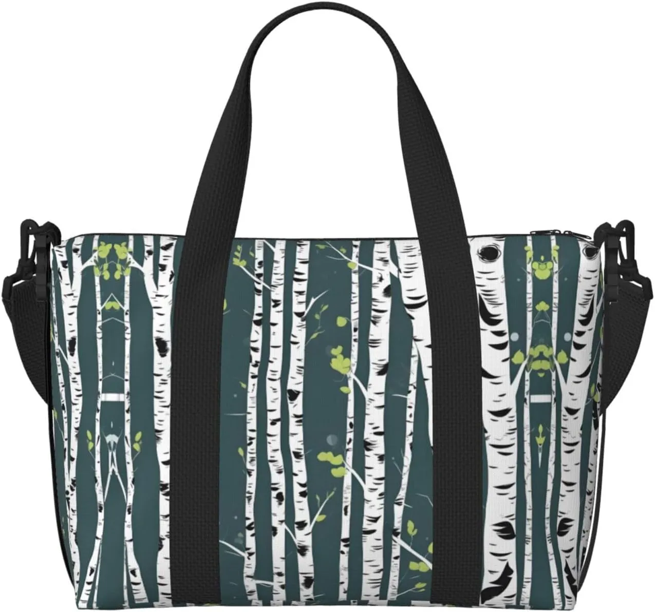 Beauty Birch Tree print Travel Duffel Bag,workout duffel bag, overnight shoulder Bag,Weekender Bag for Women Men