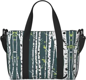 Beauty Birch Tree print Travel Duffel Bag,workout duffel bag, overnight shoulder Bag,Weekender Bag for Women Men