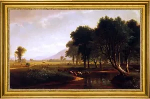 Benjamin Champney Artist Brook North Conway New Hampshire - 16" x 24" Premium Canvas Print with Gold Frame