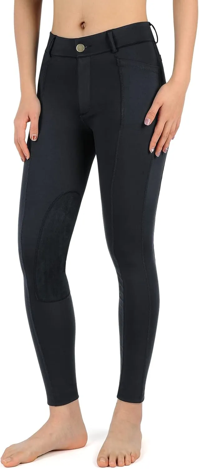 beroy Horse Riding -Pants Women Equestrian-Breeches - Ladies Training Horseback Riding Tights Full Seat Silicone Pockets