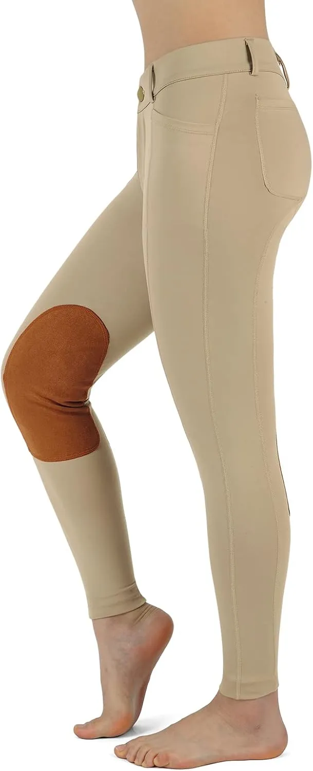beroy Horse Riding -Pants Women Equestrian-Breeches - Ladies Training Horseback Riding Tights Full Seat Silicone Pockets