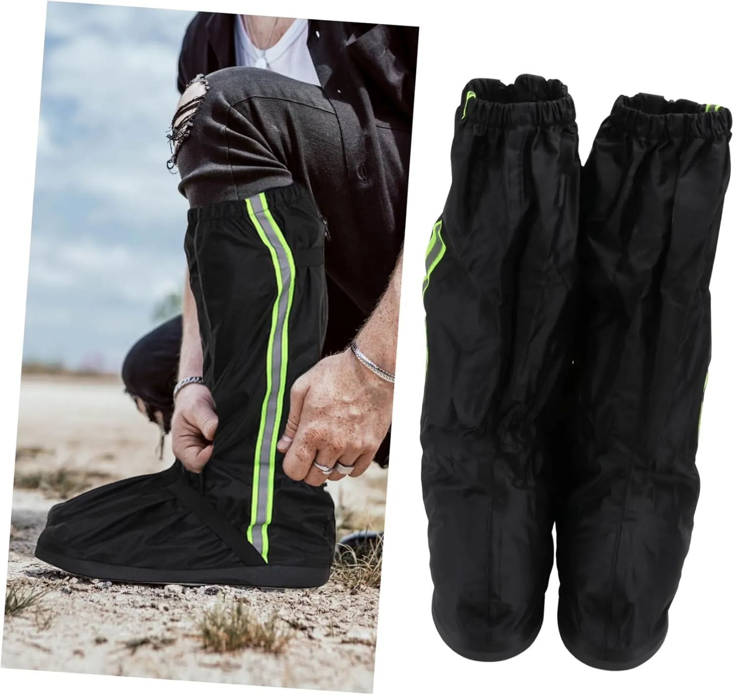 BESPORTBLE Shoe Cover Shoes Leg Sleeves for Men Shoe Sole Protector Rain Shoe Gaiters Boot Snake Rain Boots Outdoor