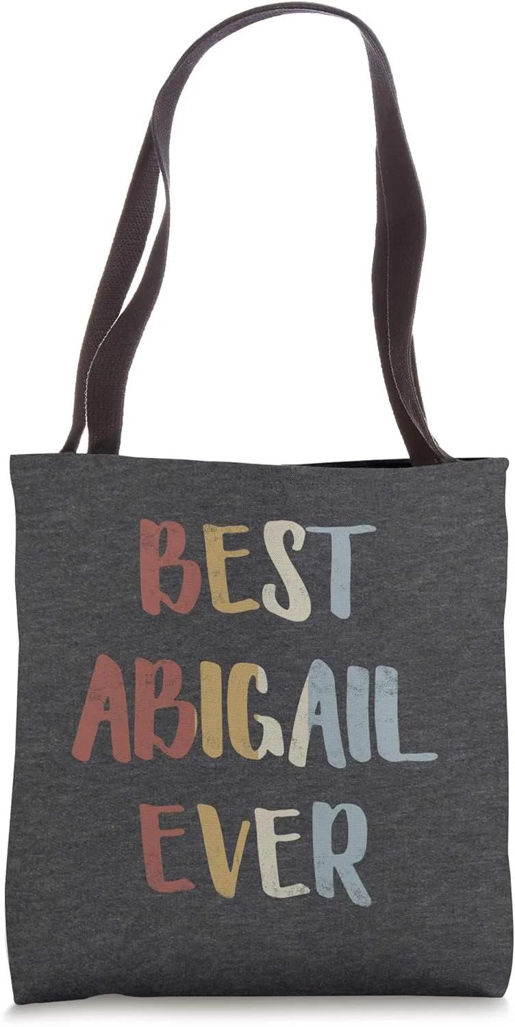 Best Abigail Ever Retro Vintage Name Gift Dark Heather Gray Tote Bag