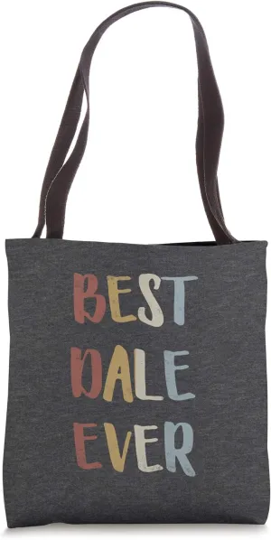 Best Dale Ever Retro Vintage Name Gift Dark Heather Gray Tote Bag