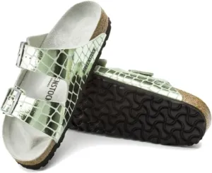 Birkenstock Unisex Arizona in Gator Gleam Ocean Breeze - Women 6-6.5 Narrow/Men 4-4.5 Narrow