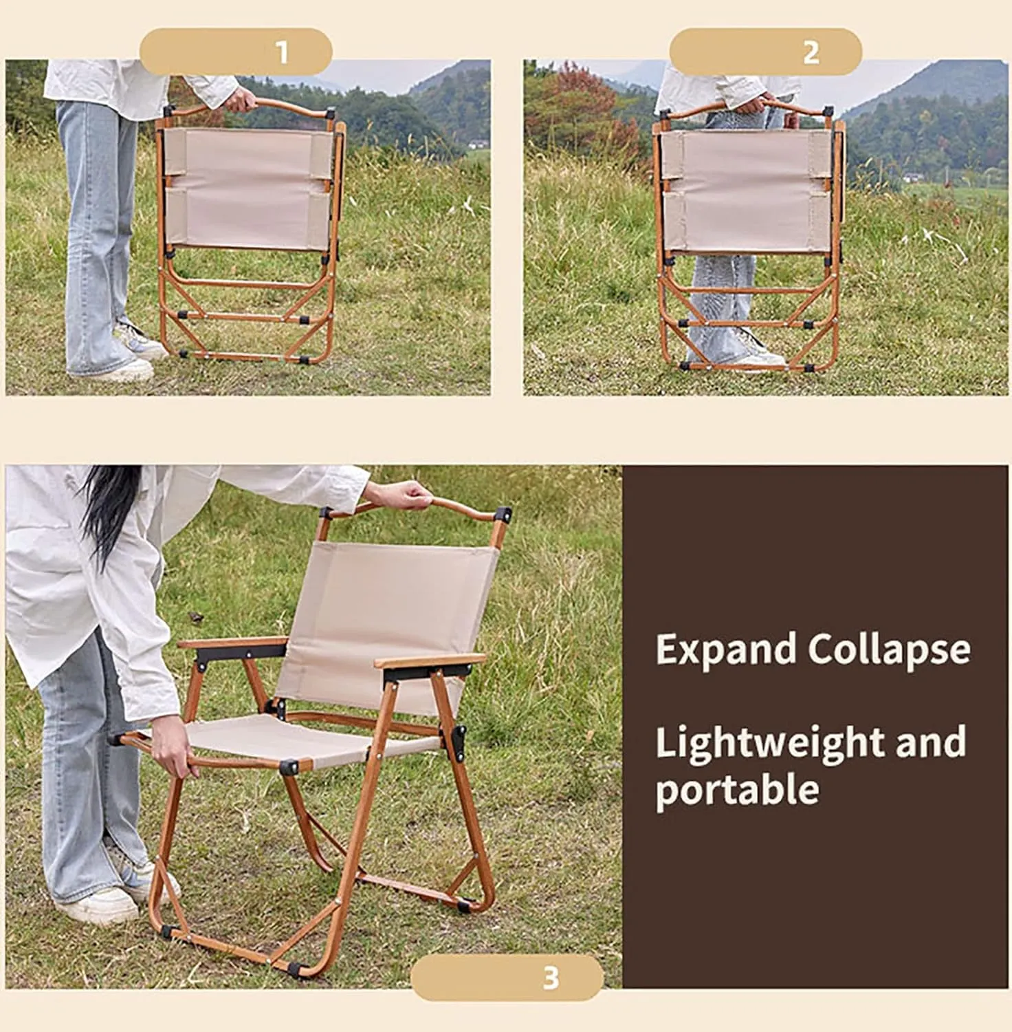 BK&MF Folding Outdoor Camping Chair,Comfortable Portable Beach Camp Chair Durable Reclining Folding Chair Beach Camp Chair for Outdoor Yard Porch,B,78x51x50cm(31x20x20inch)
