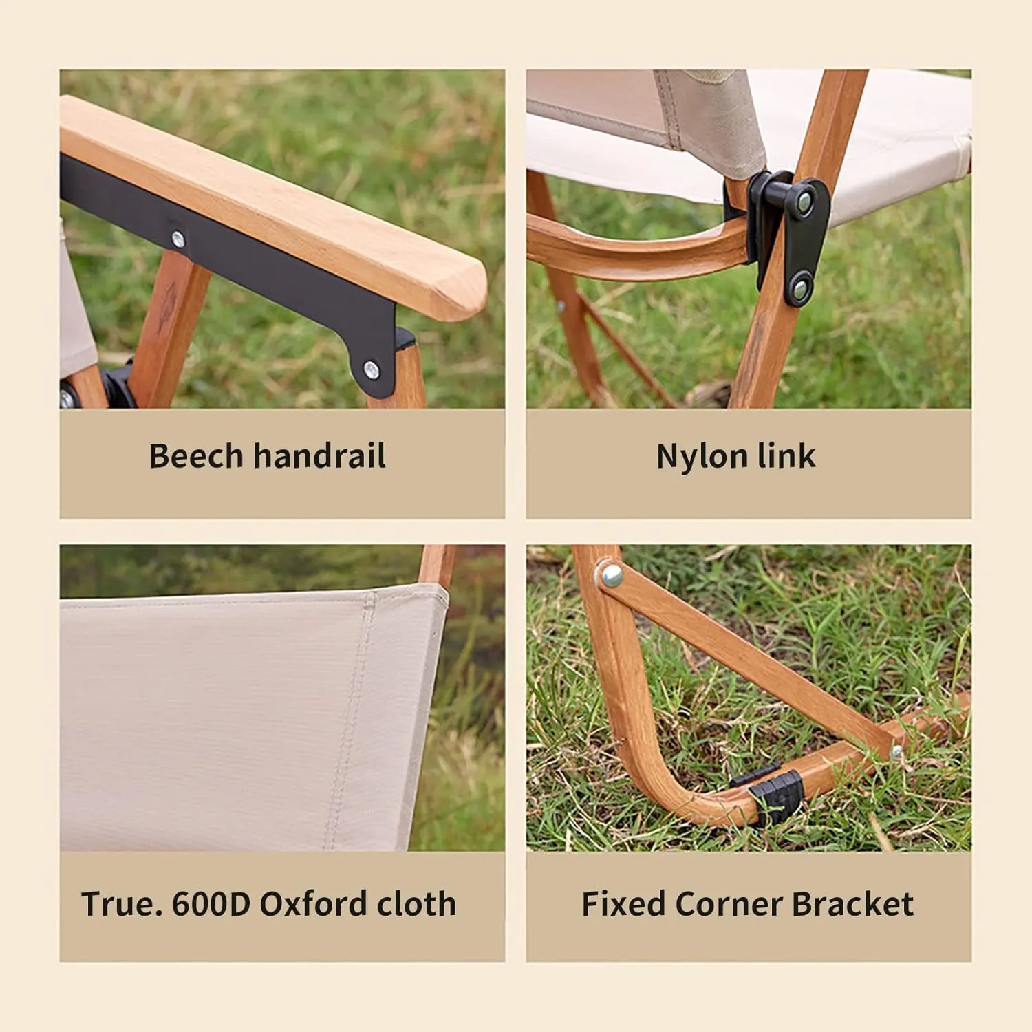 BK&MF Folding Outdoor Camping Chair,Comfortable Portable Beach Camp Chair Durable Reclining Folding Chair Beach Camp Chair for Outdoor Yard Porch,B,78x51x50cm(31x20x20inch)