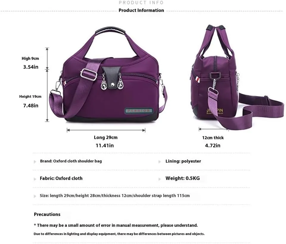 Blaciokamith Tote Bag, Waterproof Oxford Cloth Simple Messenger Bag，Blaciokamith Soft Side Lightweight Underseat Tote Bag