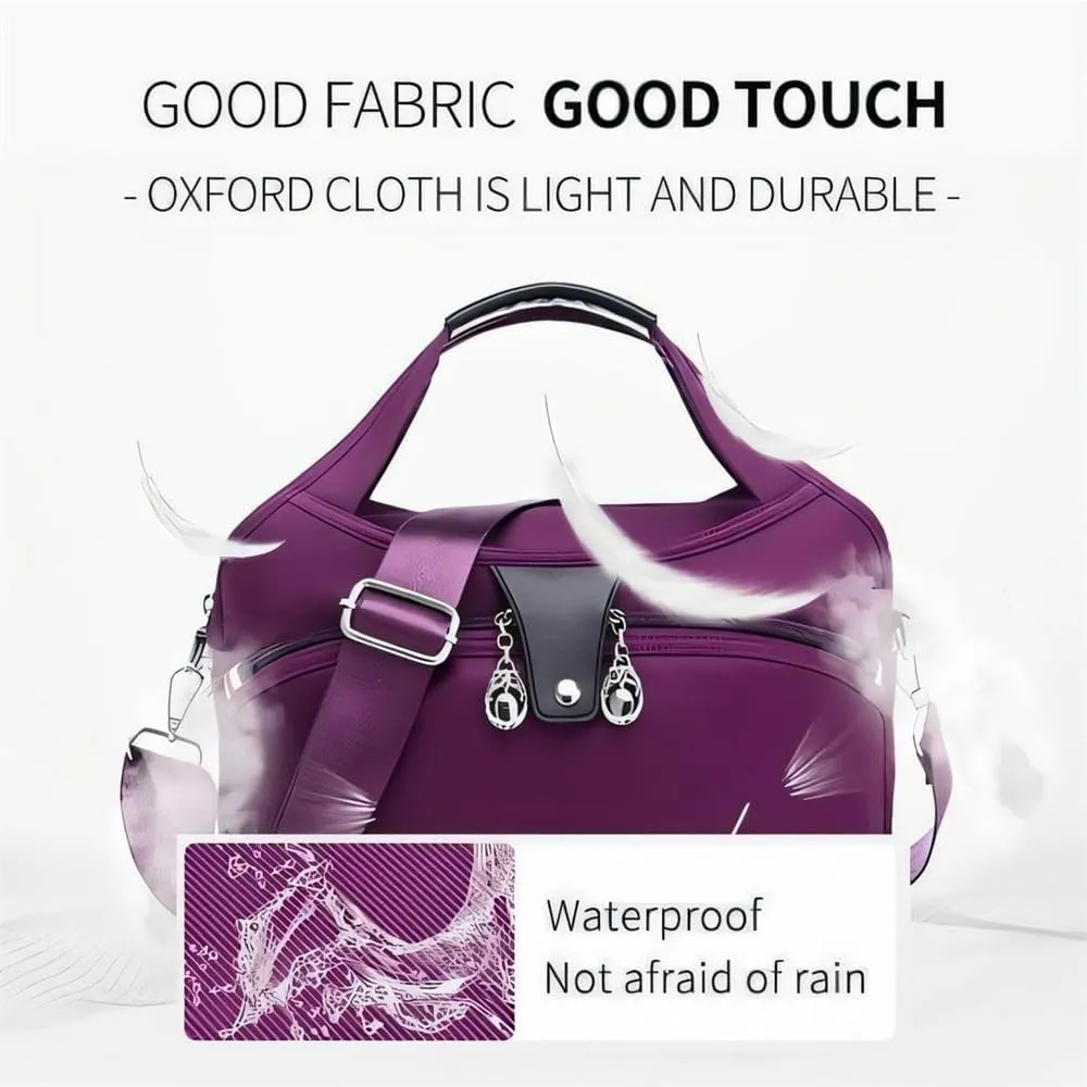 Blaciokamith Tote Bag, Waterproof Oxford Cloth Simple Messenger Bag，Blaciokamith Soft Side Lightweight Underseat Tote Bag