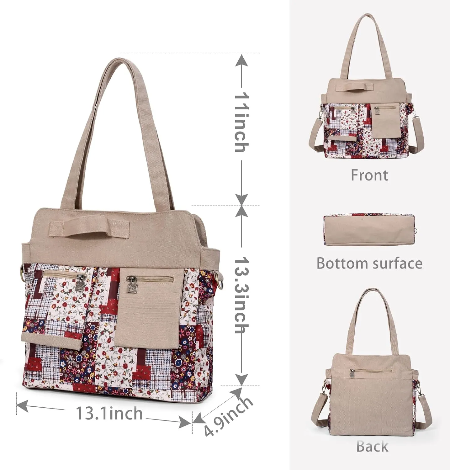 Black Butterfly boho series Large capacity canvas Personalized printing crossbody sling backpack， women tote handbags