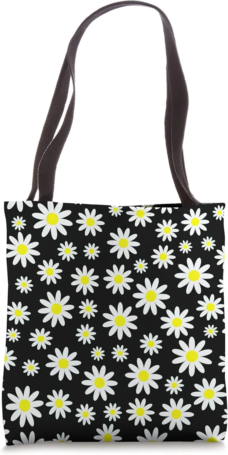 black daisies daisy floral print pattern Tote Bag