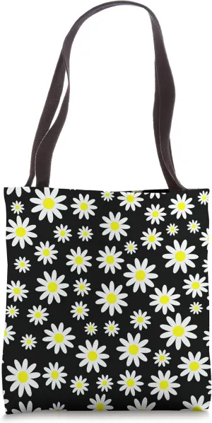 black daisies daisy floral print pattern Tote Bag
