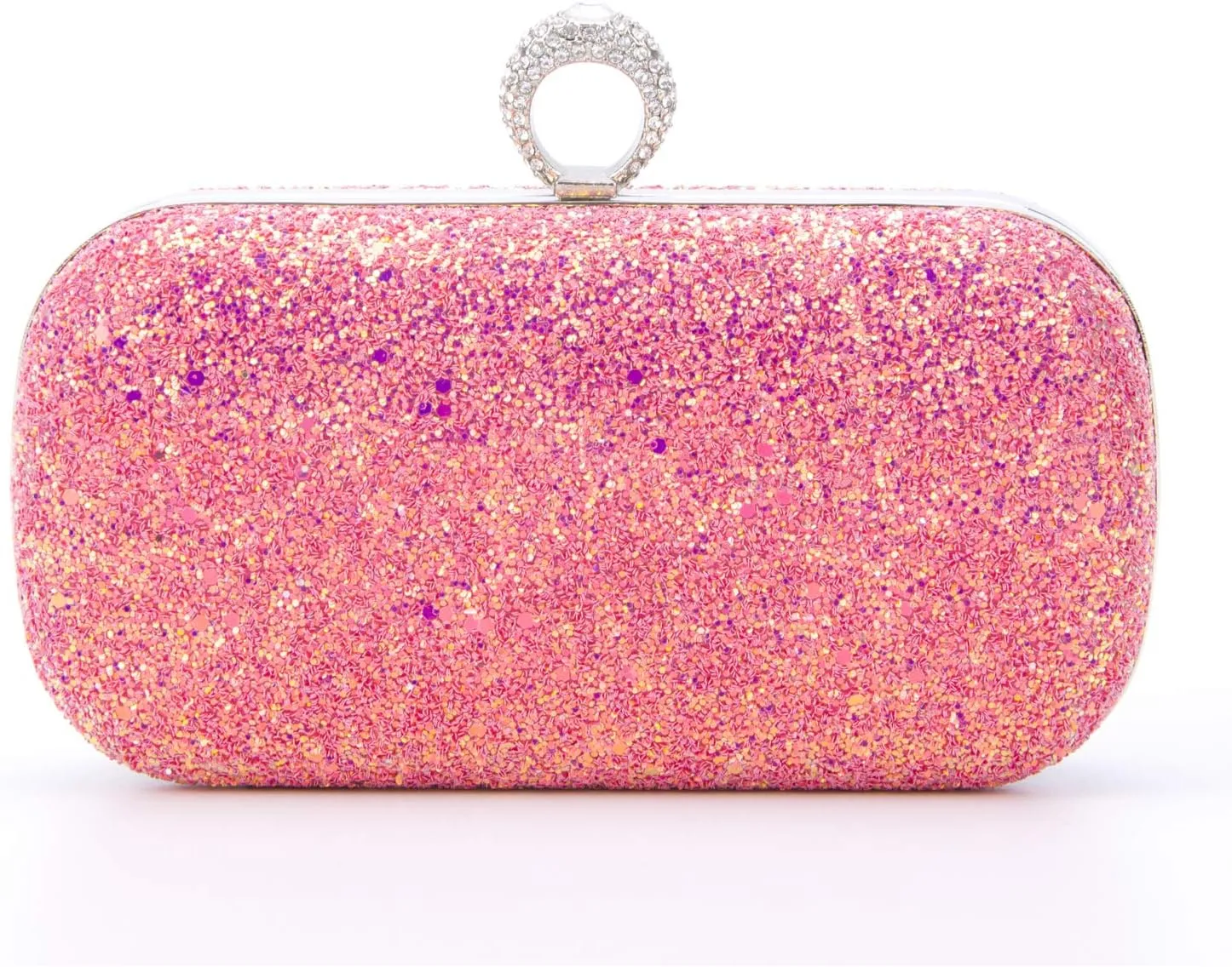 Black Pink Evening Bags Glitter And Clutches for Women Dance Wedding Party With Two Chain Strap