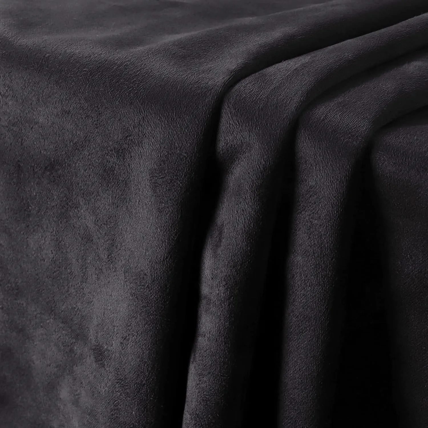 Black Suede Fabric Double-Side Upholstery Suede Material 64" Wide by 96" Soft Smooth for Cushion Sofa Pillows Repair, Car Headliner Replacement, Home Décor DIY Project