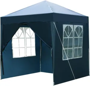 Blue 2m x 2m Garden Pop Up Gazebo Party Tent Wedding Awning Canopy,Outdoor Event Tent,Canopy Outdoor Tents for Parties, Outside, Commercial Canopy Tents for Parties Camping Commercial Event Gazebo