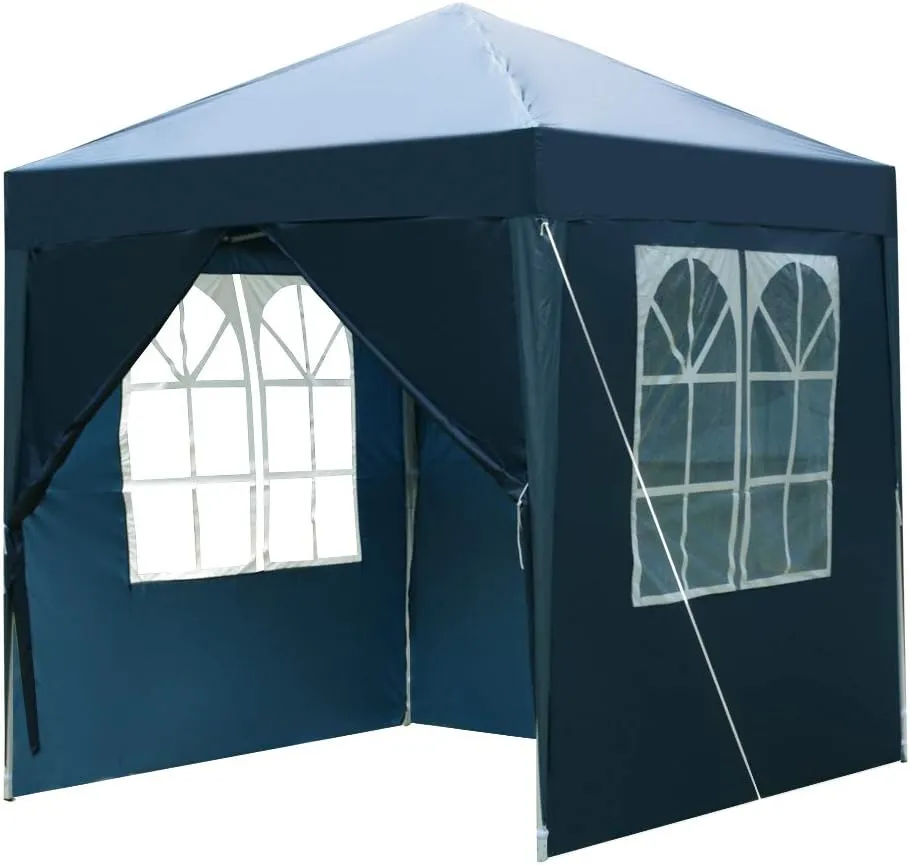 Blue 2m x 2m Garden Pop Up Gazebo Party Tent Wedding Awning Canopy,Outdoor Event Tent,Canopy Outdoor Tents for Parties, Outside, Commercial Canopy Tents for Parties Camping Commercial Event Gazebo