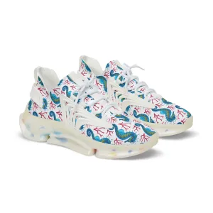 Blue Seahorses Men's Mesh Sneakers