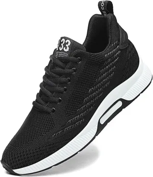 BMINFEE Men's Height Increasing Shoes Taller Elevator Height Boosting Mesh Breathable Outdoor Elevator Shoes for Men