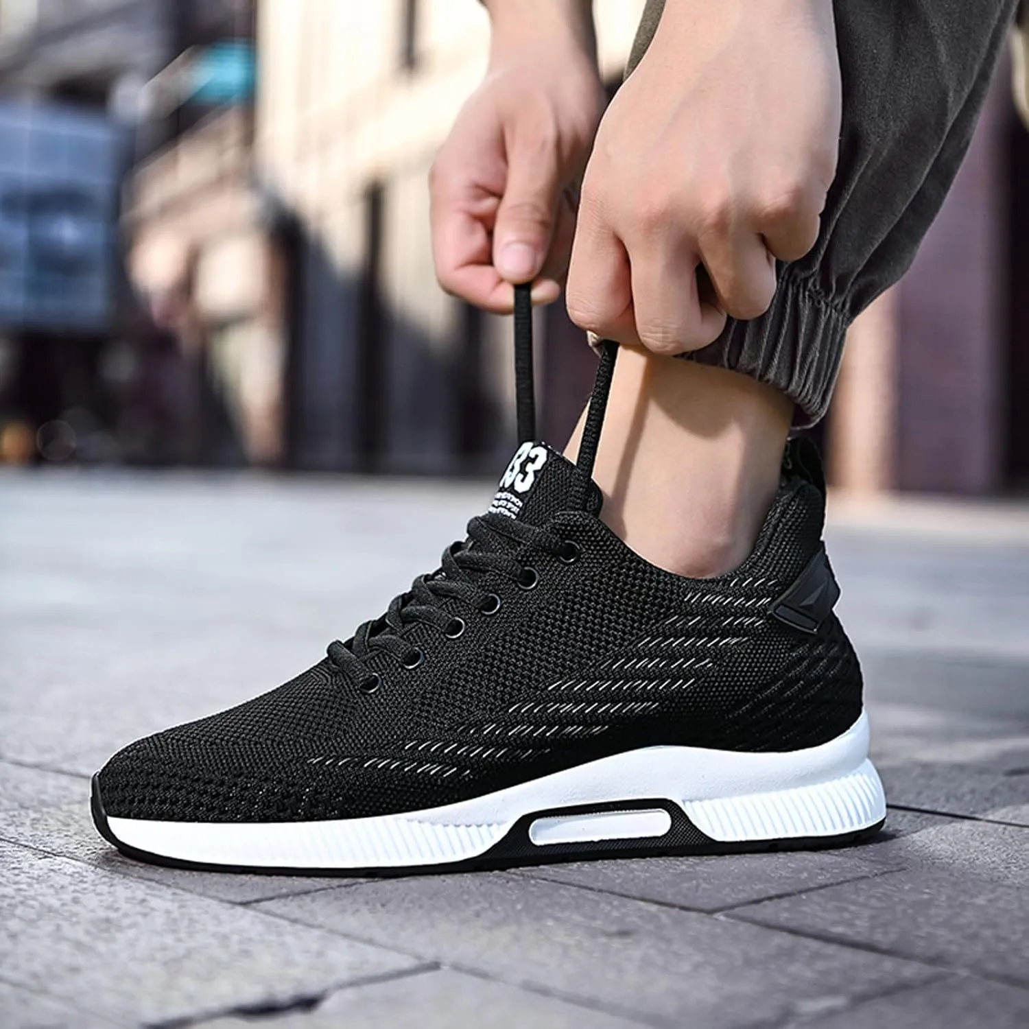 BMINFEE Men's Height Increasing Shoes Taller Elevator Height Boosting Mesh Breathable Outdoor Elevator Shoes for Men