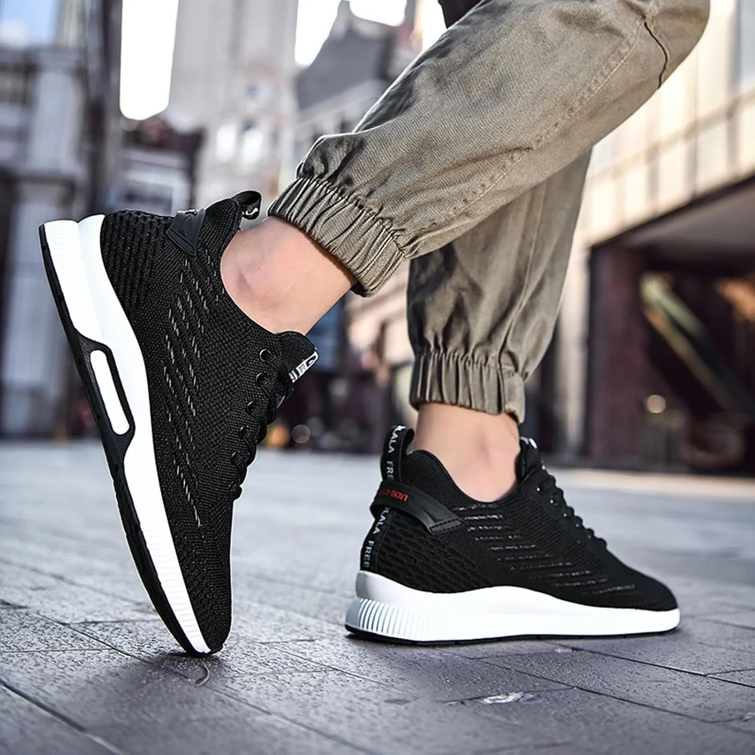 BMINFEE Men's Height Increasing Shoes Taller Elevator Height Boosting Mesh Breathable Outdoor Elevator Shoes for Men