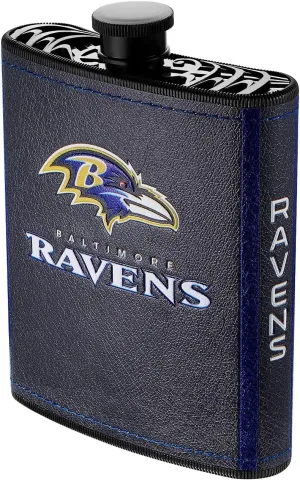 Boelter Brands NFL Baltimore Ravens Plastic Hip Flask, 7-Ounce