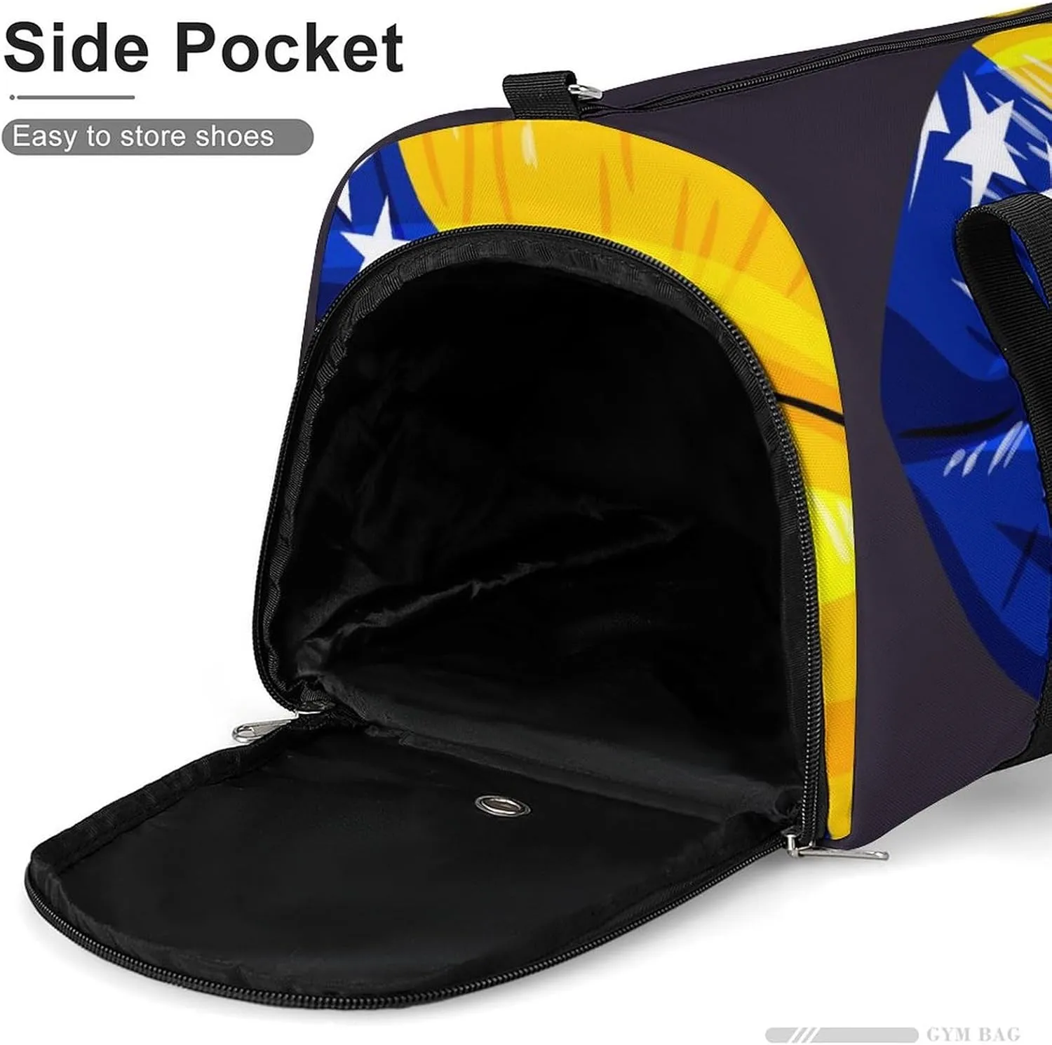 Bosnia Herzegovina Flag Lips Gym Bag for Women Men Lightweight Duffel with Shoe Compartment Weekender