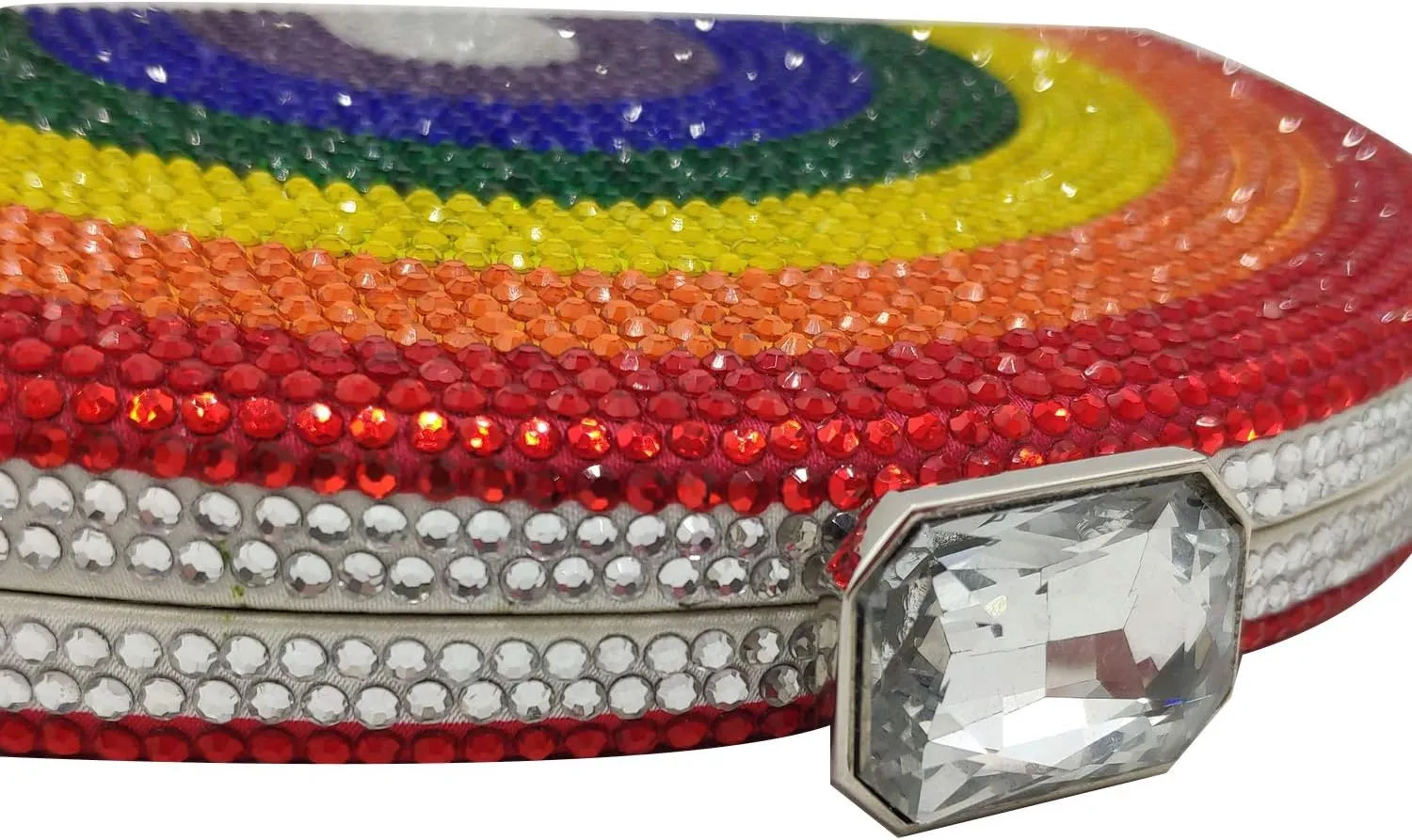 Boutique De FGG Retro Crystal Clutch Purses for Women Luxury Rhinestone Evening Bag Novelty Formal Party Clutch Handbag,Mini
