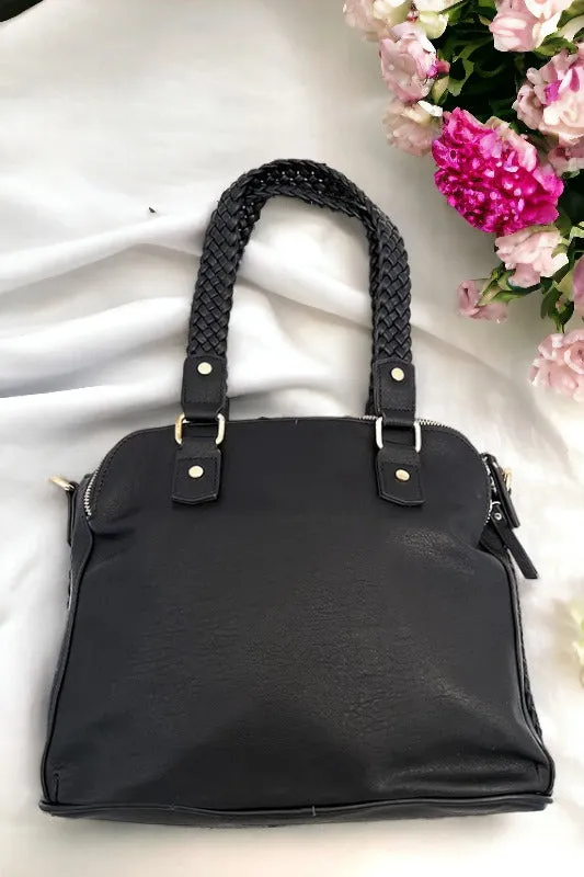 Braided Strap Multi-compartment Satchel