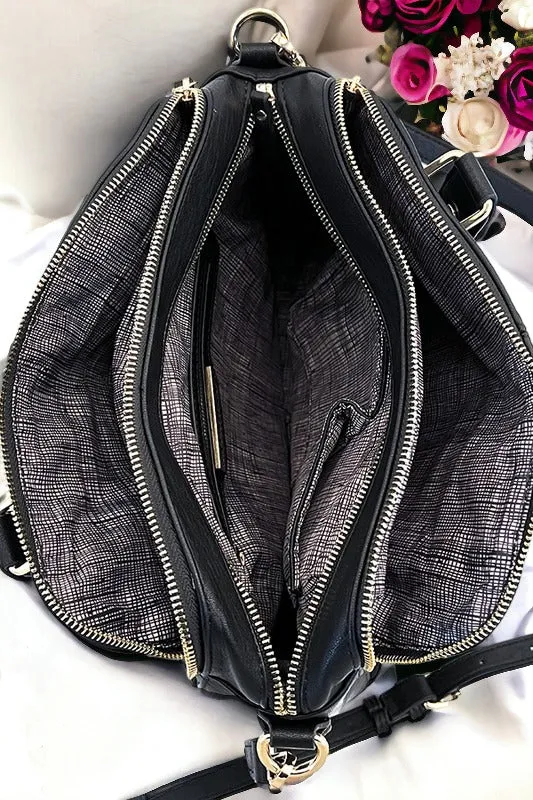 Braided Strap Multi-compartment Satchel