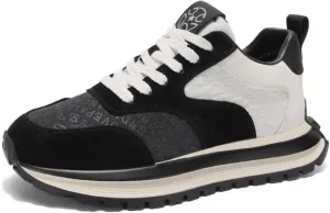 Breathable Comfortable Non-Slip Work Shoes Casual Thick Sole Shoes for Men Lace-Up Chunky Platform Dad Sneakers