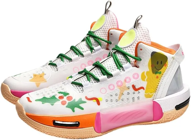 Breathable Hollow mesh Basketball Shoes Rubber Sole high Elasticity