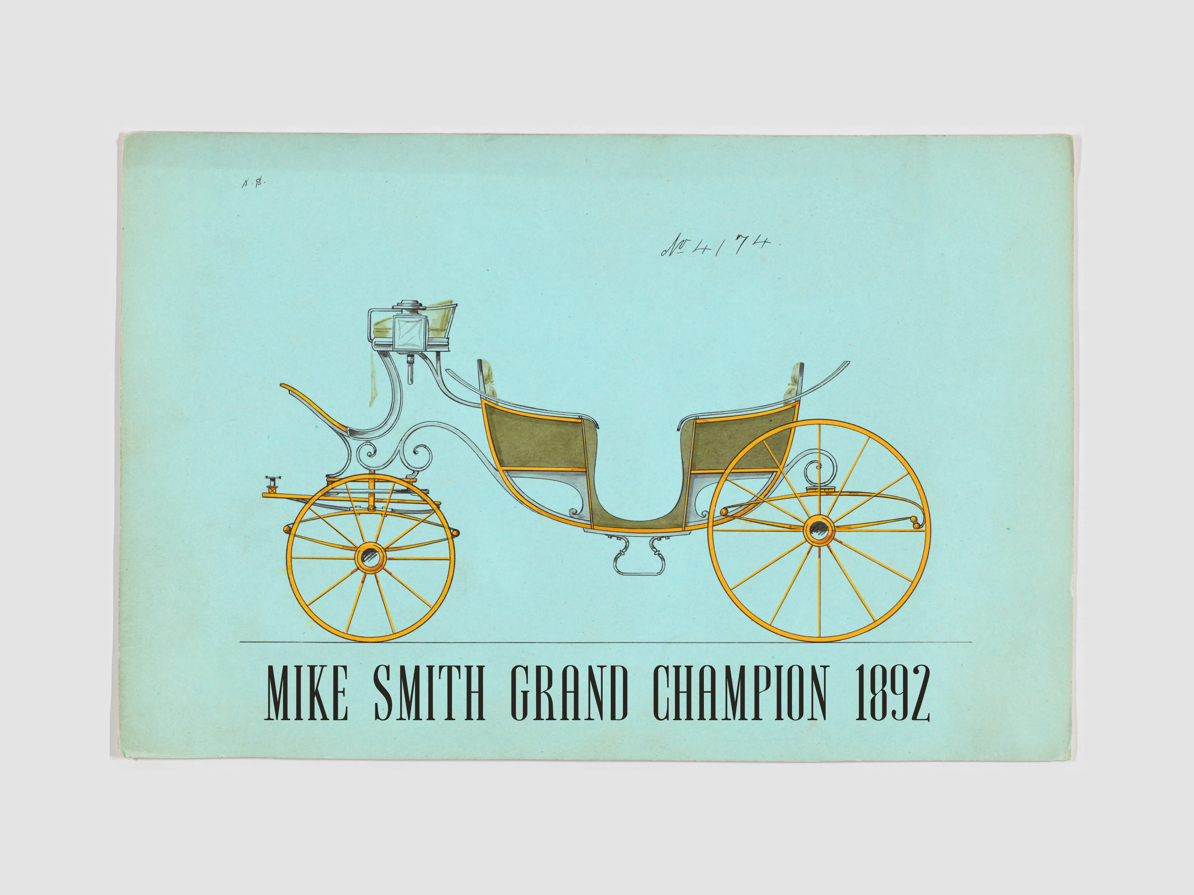 Brewster & Co Design for 6 seat Phaeton no. 4174 Vintage Illustration Personalized Canvas Art