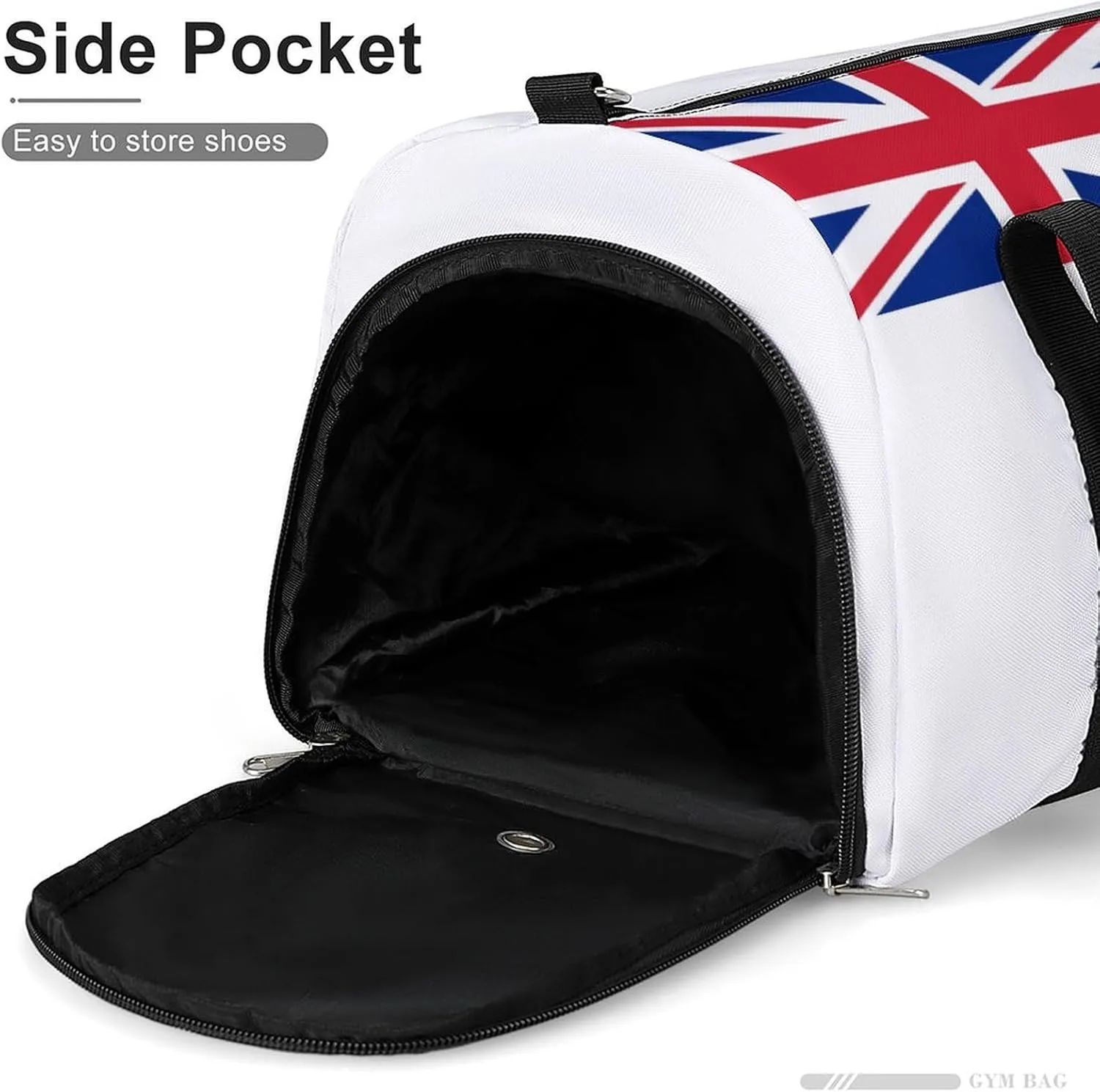 British Antarctic Territory Flag Gym Duffel for Boys Girls with Waterproof Shoe Compartment Tote