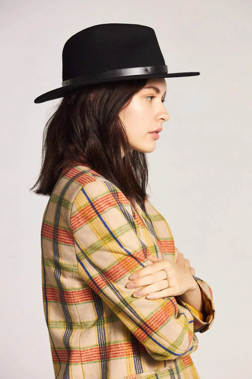 Brixton Messer Medium Brim Felt Fedora Hat