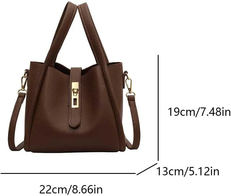 Bucket Bag for Women Leather Bucket Bags Trendy Bucket Purse Vintage Shoulder Bag Women's Tote Bags Handbags with Small Purse