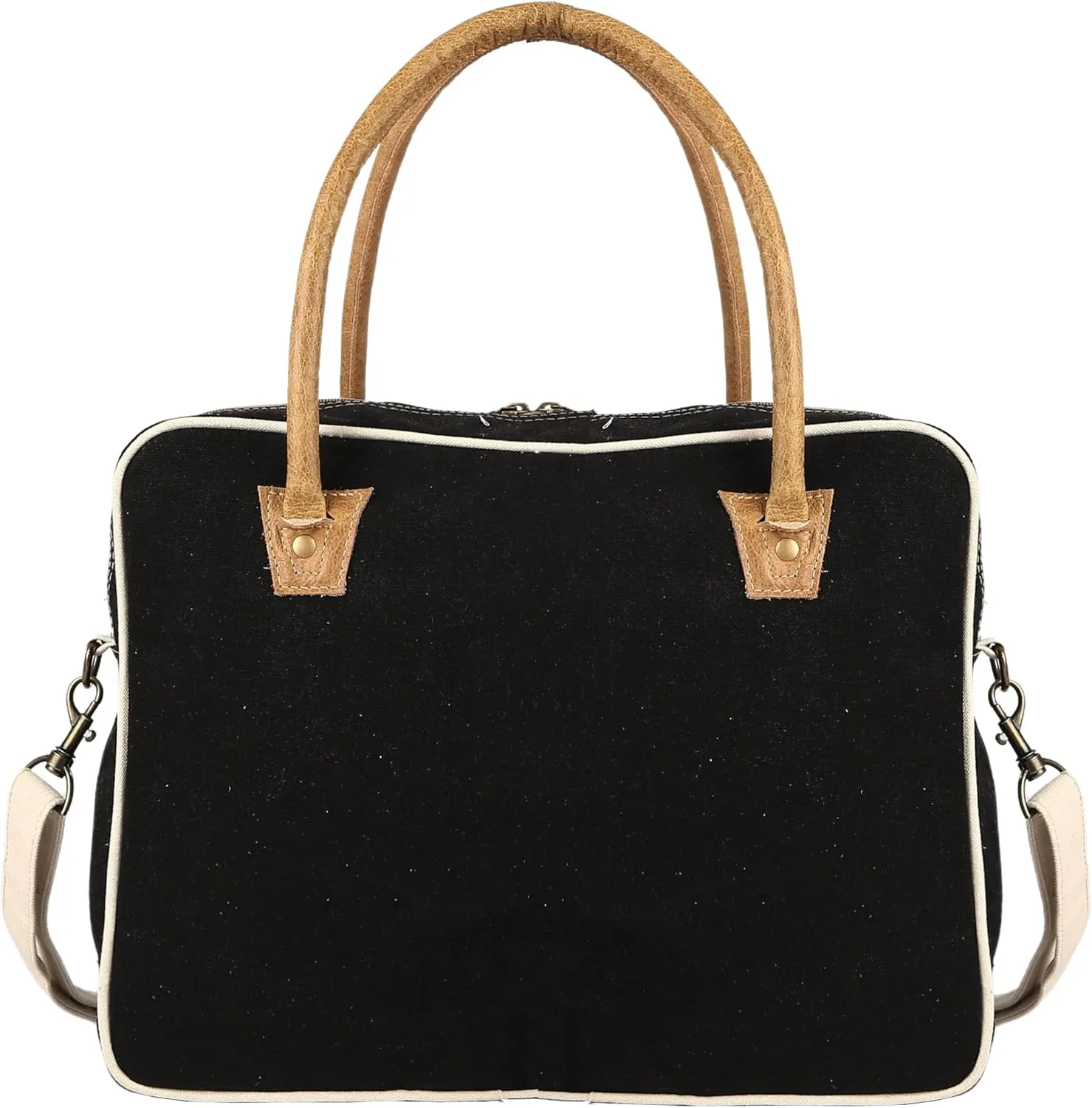 Butterfly Canvas Hand Bag | Canvas Messenger Bag & Cowhide Tote crossbody Bag with pockets, Zipper Closure for Women