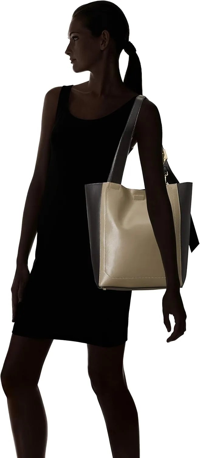 Calvin Klein Karsyn Nappa Leather Belted North/South Tote