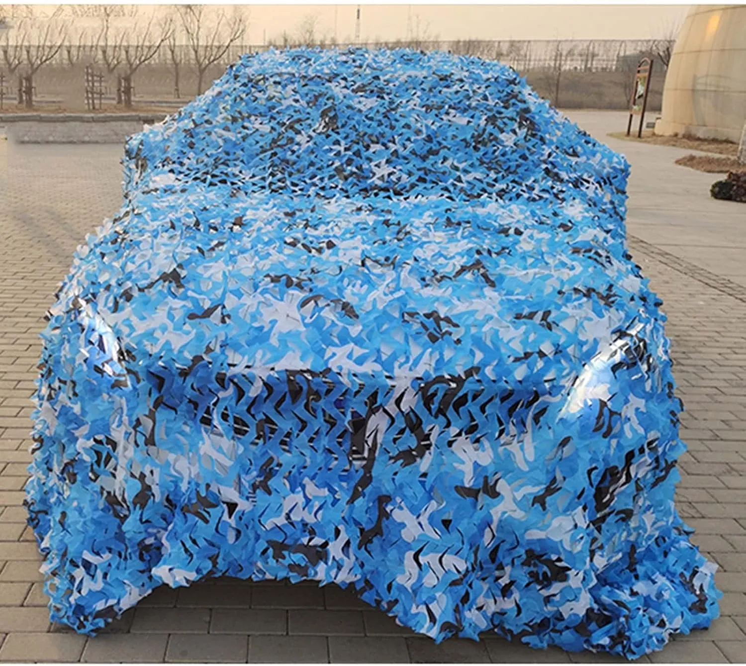 Camouflage Netting, 210d Outdoor Hunting Camo Net, Double-Layer Reinforced Sunshade Netting, Used for Military Decoration, Tent, Camping, Lightweight Sunscreen Net,6x6m(19.7 * 19.7ft)