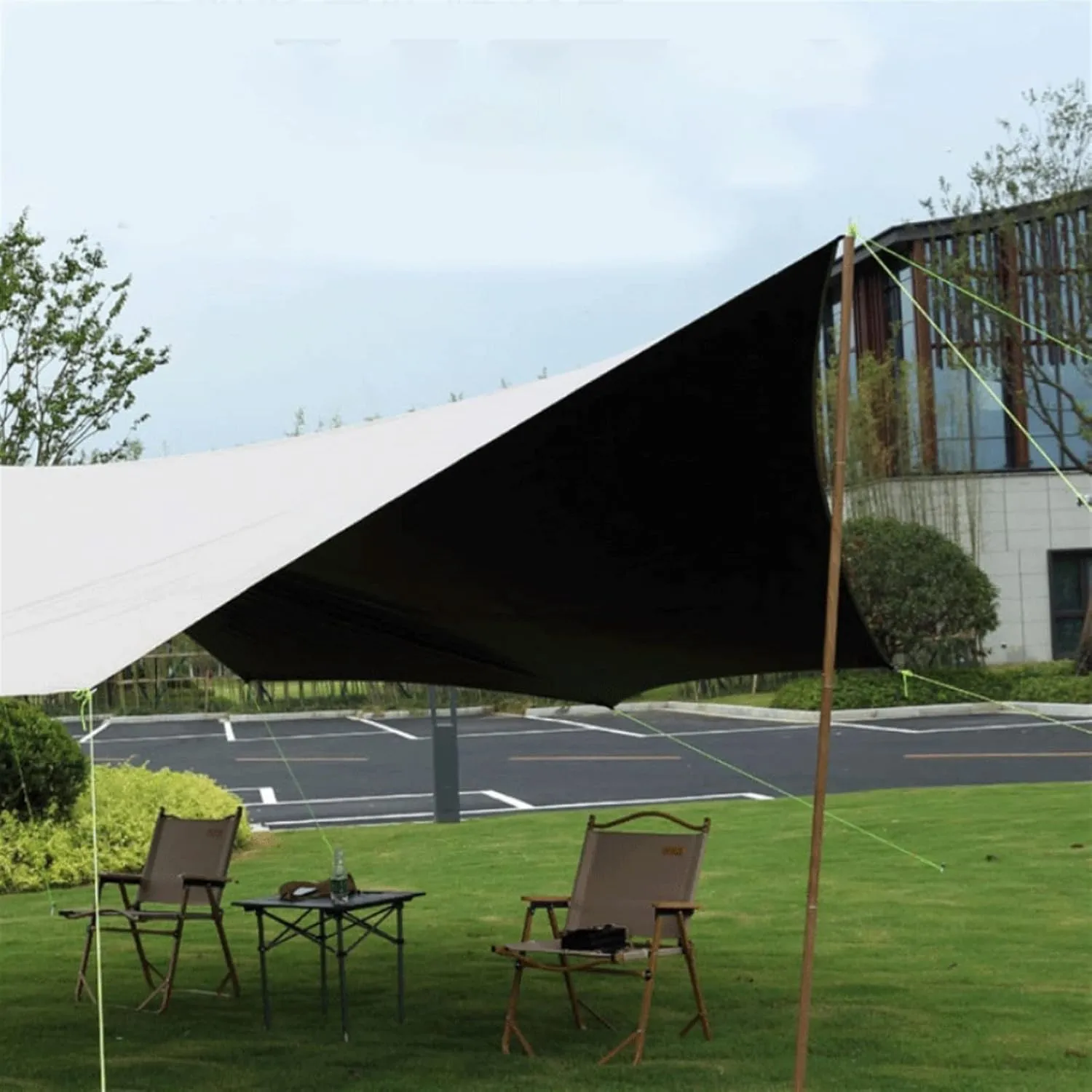 Camping Tent Oxford Coated Waterproof 5000  Khaki Awning Tent Awning Camping Sun Protection Maple Tarp (1 3 * 3m) (1 3 * 3m)