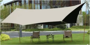 Camping Tent Oxford Coated Waterproof 5000  Khaki Awning Tent Awning Camping Sun Protection Maple Tarp (1 3 * 3m) (1 3 * 3m)